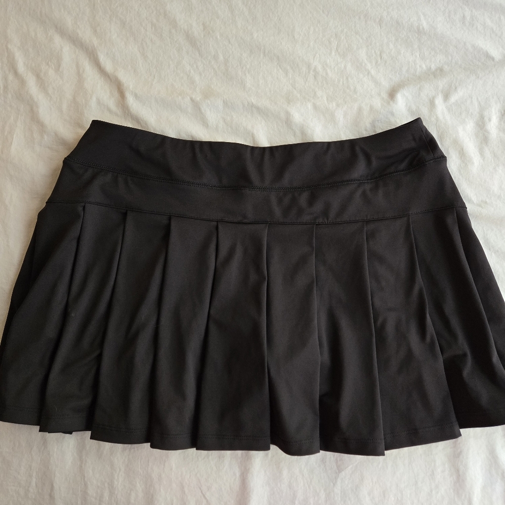 TekGear DryTek Black Pleated Tennis Workout Skort sz XL - Picture 9 of 10